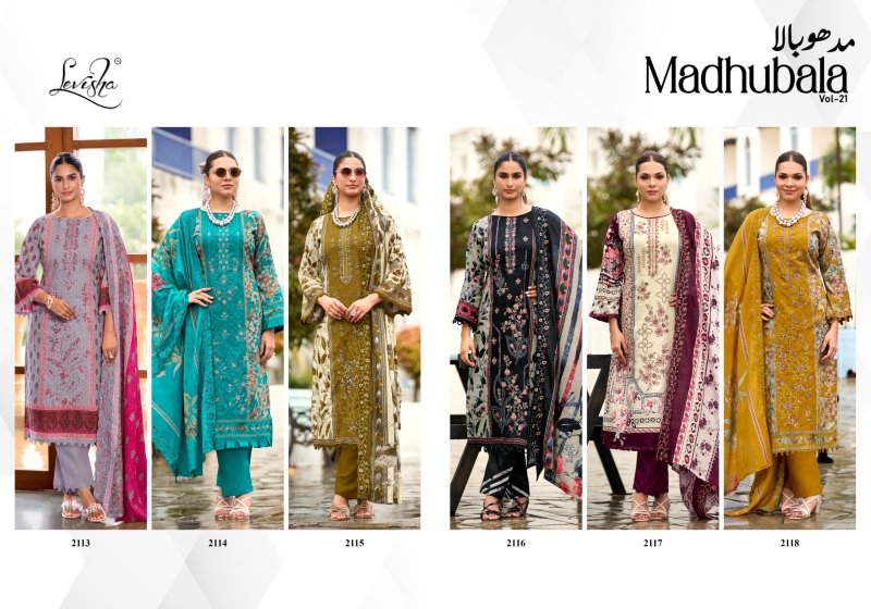 Madhubala Vol 21 By Levisha Cambric Lawn Cotton Dress Material 